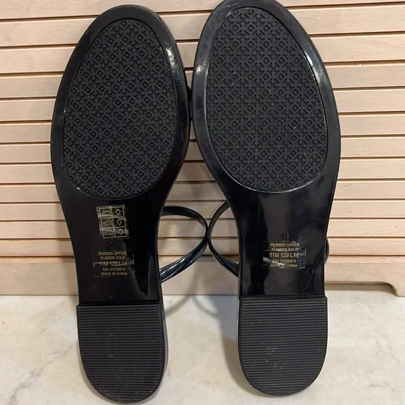 Tory Burch Women’s Navy Slip On Two Strap Jelly Slide Size 11 - Picture 5 of 9